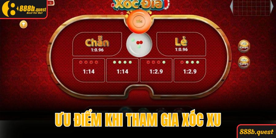 Ưu điểm khi tham gia xóc xu trực tuyến 